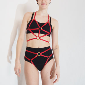 Bon Bondage Harness String Slim ruby