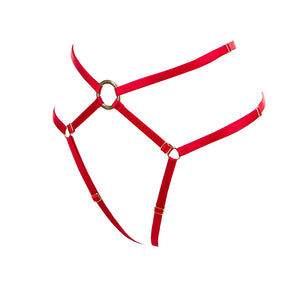 Bon Bondage Harness Thong Slim ruby