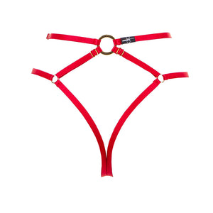 Bon Bondage Harness Thong Slim ruby