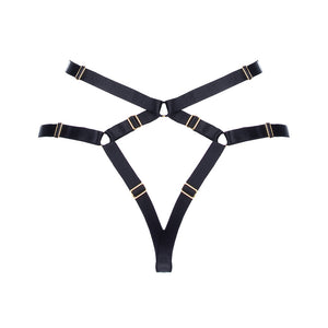 Bon Bondage Harness Thong black