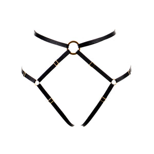 Open image in slideshow, Bon Bondage Harness Thong Slim black
